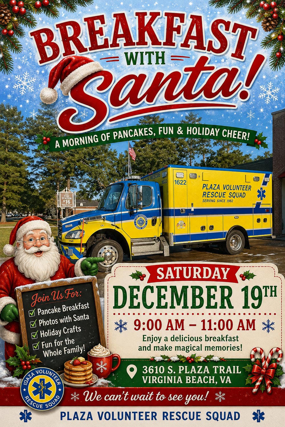 Plaza Rescue Breakfast with Santa 2026